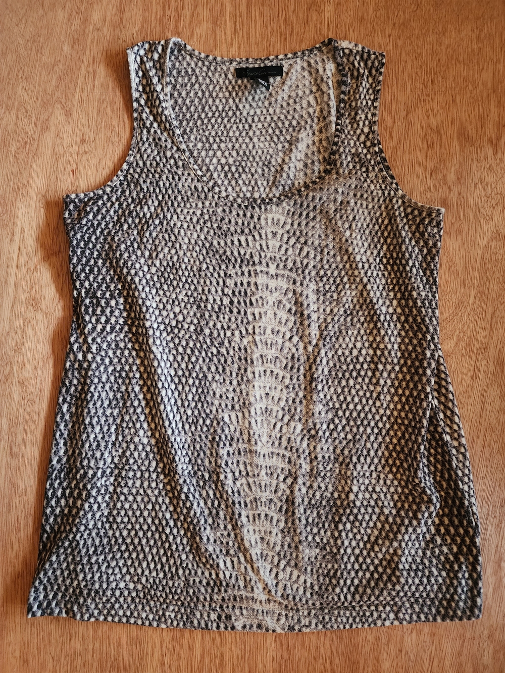 Kenneth Cole New York Snakeskin Print Scoop Neck Tank Top Size M